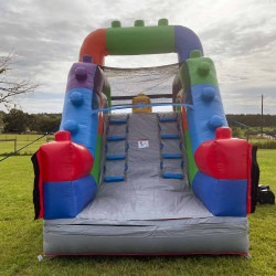 lego slide back 12ft Block Party Two-Lane Slide w/ Pool (Wet/Dry)