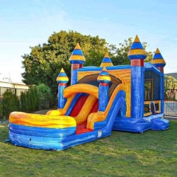 Fire & Ice Bounce House w/ Slide (Wet/Dry)