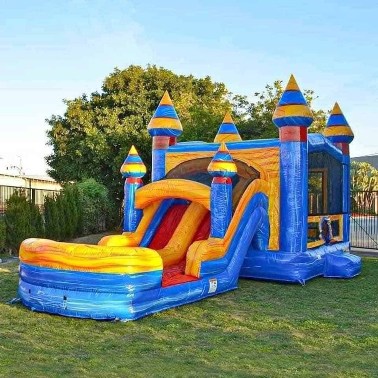 Fire & Ice Bounce House w/ Slide (Wet/Dry)