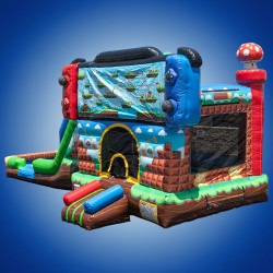 power up plunge gradient v1 Power-Up Plunge Bounce House + Slide (Wet/Dry)